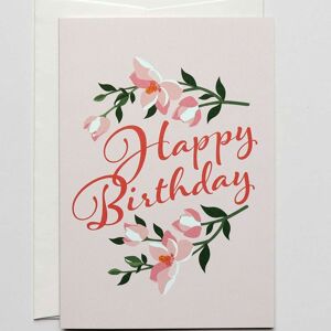 Carte d'anniversaire magnolias, avec enveloppe