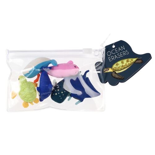 Ocean animal erasers