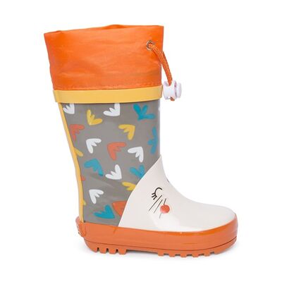 Botas de agua estampadas niña grises mammoth - 11290369