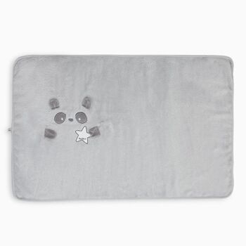 Couverture en fourrure de panda gris unisexe Cosy friends - 11290114 2