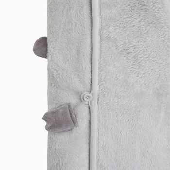 Couverture en fourrure de panda gris unisexe Cosy friends - 11290114 3