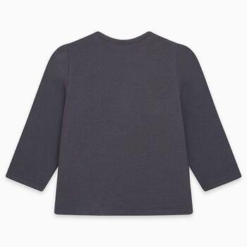 T-shirt gris en maille à message pour fille êtes-vous prêt ? -11290160 2