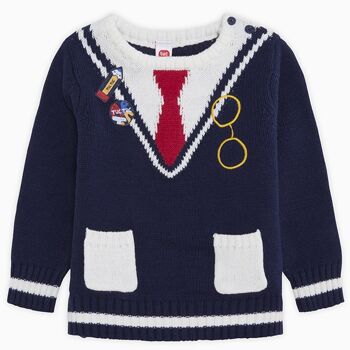 Pull tricot uniforme school of arts garçon bleu - 11290139 1