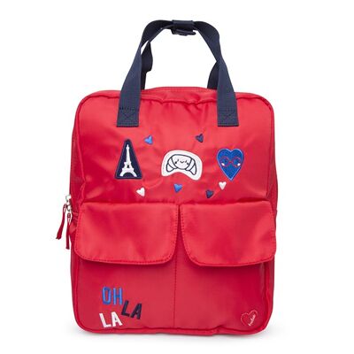 Mochila guardería  unisex roja les parisiens - 11290417