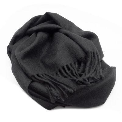Biellese Wool Scarf - black