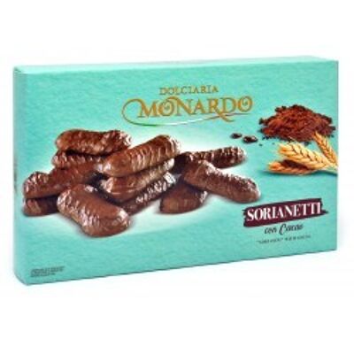 Biscotti Sorianetti Monardo ricoperti di cioccolato