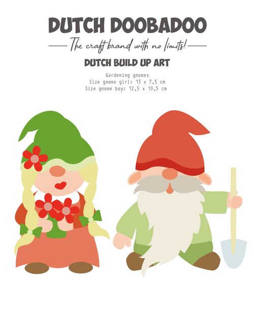 DDBD Card Art Built up Gardening Gnome A5