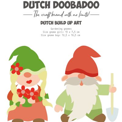 DDBD Card Art Built up Gardening Gnome A5