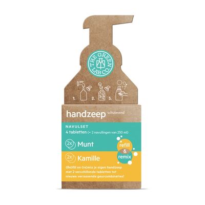 Refill set hand soap tablets - Mint & Chamomile
