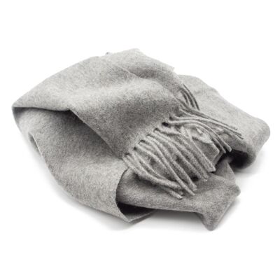 Biellese Wool Scarf - light grey