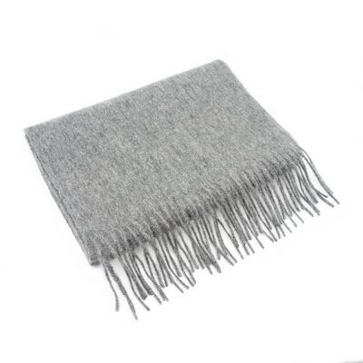 Biellese Wool Scarf - mid grey