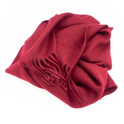 Woven Cashmere Scarf - burgundy