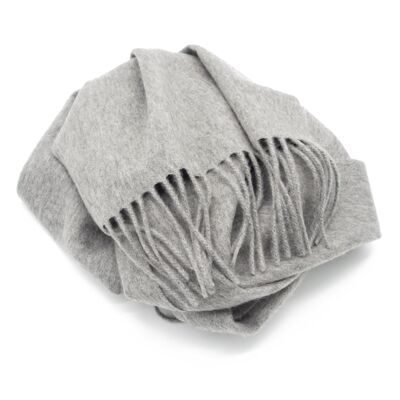 Woven Cashmere Scarf - light grey
