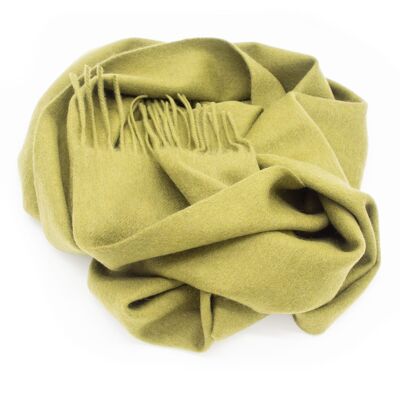 Woven Cashmere Scarf - olive