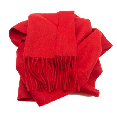 Woven Cashmere Scarf - red