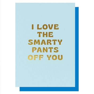 Smarty Pants card blue