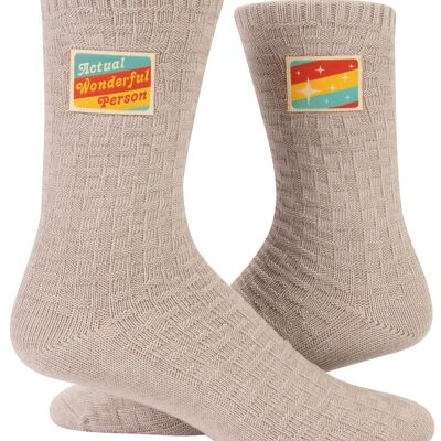 Wonderful Person Tag Socks L/XL