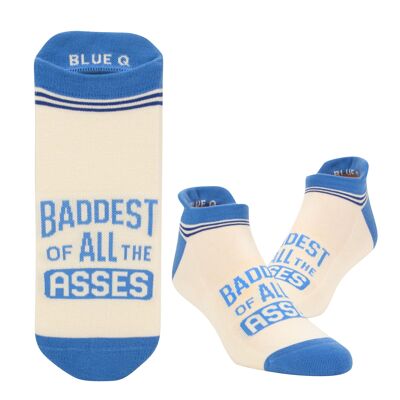 Baddest of Asses Sneaker Socks L/XL - ¡nuevo!