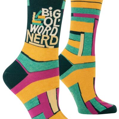 Big 'Ol Word Nerd Crew Socks