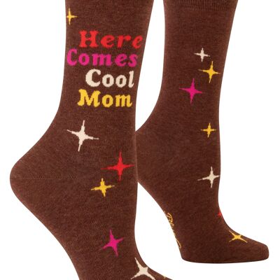 Here Comes Cool Mom Crew Socks