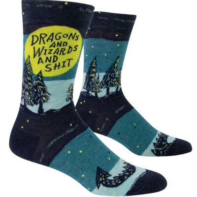 Dragons & Wizards & Shit Men's Sock