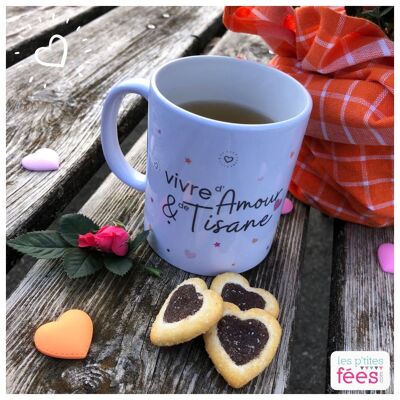MUG "live on love and herbal tea" (Valentine's Day)