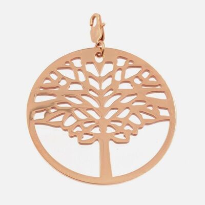 Pendentifs - Médaillon 6 Cm Acier Inoxydable Arbre De Vie Filigrane - 5548