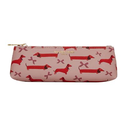 Pencil case Dachshund Friends made of vegan leather