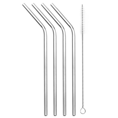 Metal Straws Silver (Set of 4)