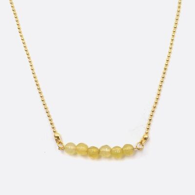 Colliers - Collier Acier Inoxydable 5 Perles De Verre - 4003