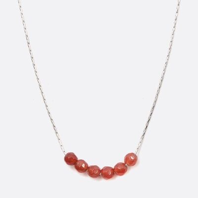 Colliers - Collier Acier Inoxydable 5 Perles De Verre - 4011