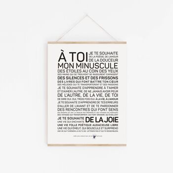 Affiche Naissance, mon minuscule - A2