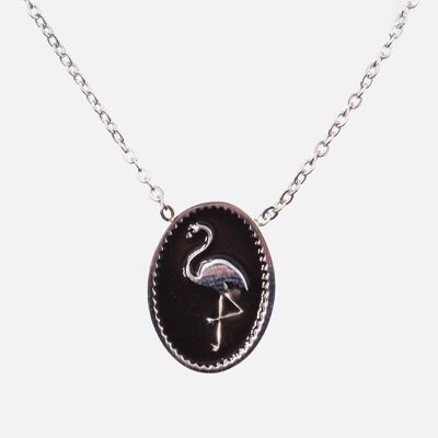 Colliers - Collier Acier Inoxydable Flamant Rose - 4162