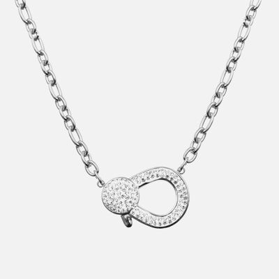 Colliers - Collier Acier Inoxydable Boucle Strass 19 cm - 15669