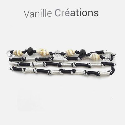 Bracelets - Bracelet Multirangs Perles Tresse Et Coquillages - 3139