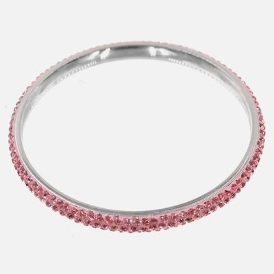 Bracelets - Bracelet Jonc Acier Inoxydable Entouré de Multiples Strass - 8714