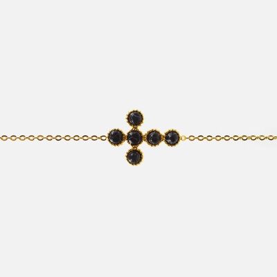 Bracelets - Bracelet Acier Inoxydable Croix Perles - 10906