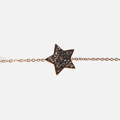 Bracelets - Bracelet Acier Inoxydable Etoile Strass - 10901