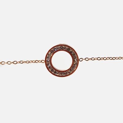 Bracelets - Bracelet Acier Inoxydable Cercle Strass - 10898