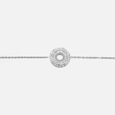 Bracelets - Bracelet Acier Inoxydable Cercle Strass avec Etoile Centrale - 14228