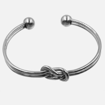 Bracelets - Bracelet Jonc Acier Inoxydable Noeuds - 15409