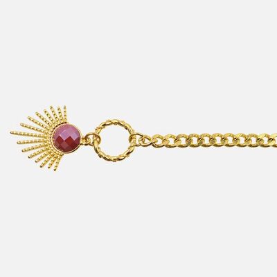 Bracelets - Bracelet Acier Inoxydable Chaine maillon et Grande Perles - 15691