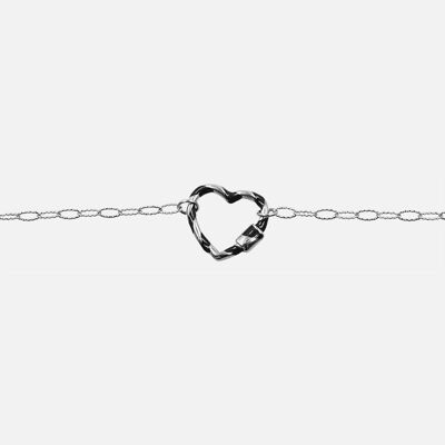 Bracelets - Bracelet Acier Inoxydable Coeur coloré de 2 cm - 15690