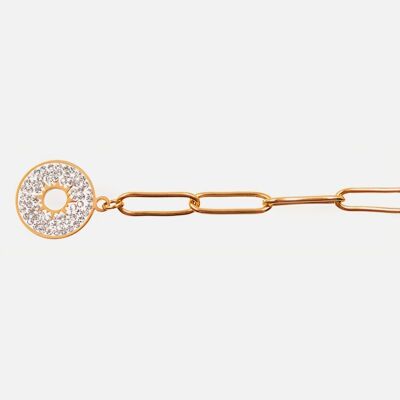Bracelets - Bracelet Acier Inoxydable Cercle Strass - 15812