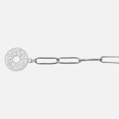 Bracelets - Bracelet Acier Inoxydable Cercle Strass - 15814