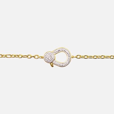 Bracelets - Bracelet Acier Inoxydable Noeud Strass - 15859