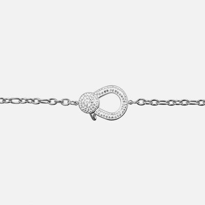 Bracelets - Bracelet Acier Inoxydable Noeud Strass - 15858