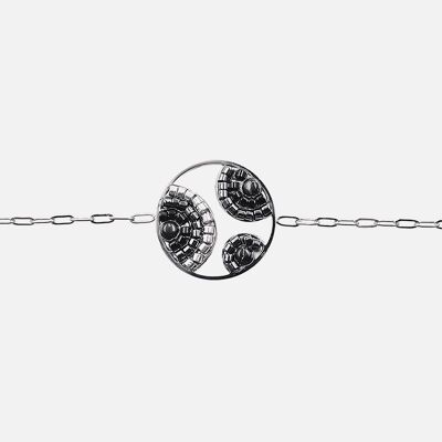 Bracelets - Bracelet Acier Inoxydable Cercles Multiples Perles - 15850