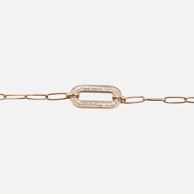 Bracelets - Bracelet Acier Inoxydable Ovale Strass - 16140