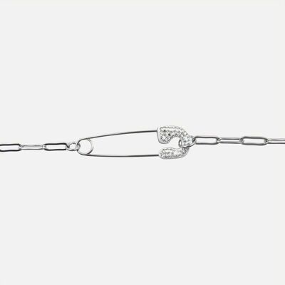 Bracelets - Bracelet Acier Inoxydable Trombone Strass - 16131